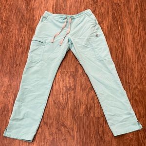 Yola Skinny Scrub Small Petite Pants - Fresh Aqua